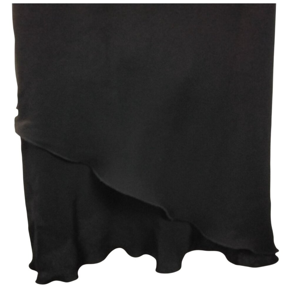 S.L. Fashions Womens Elegant Black Size 8 Petite V-Neck Layered Hem Dress Party - Picture 8 of 12